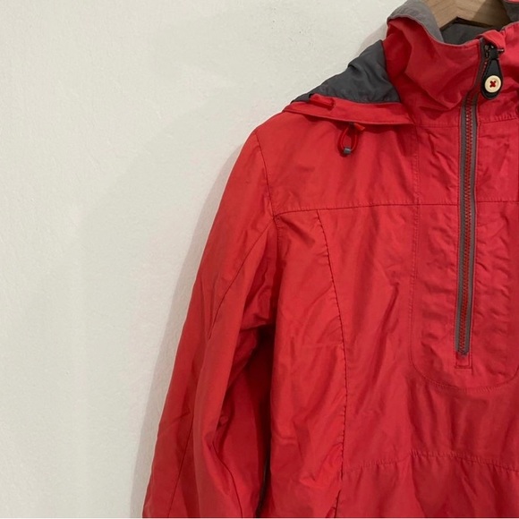 Sims Snowboarding Women’s L Red Hooded Half Zip Windbreaker Jacket - Picture 3 of 9